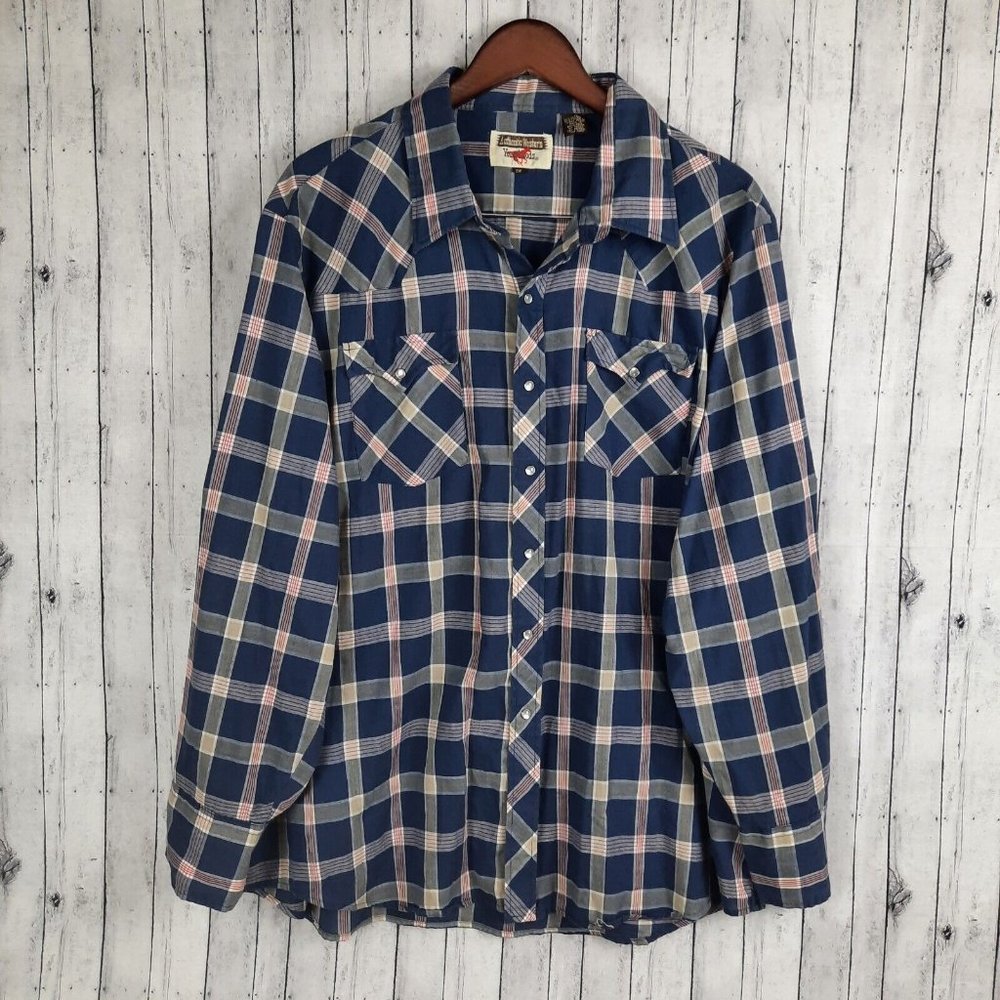 Vintage Youngbloods Western Pearl Snap Shirt Men's 2X Long Sleeve